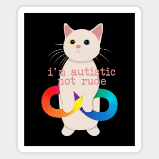 Cute Kitty With Autism Infinity Symbol Magnet